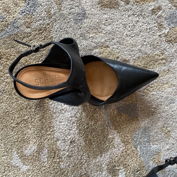 SCHUTZ Genuine Leather Stiletto Sling Back - Picture 2 of 6
